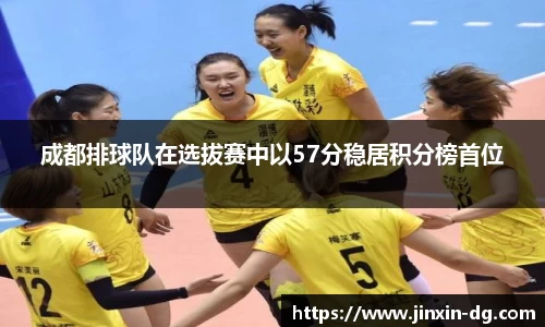 成都排球队在选拔赛中以57分稳居积分榜首位